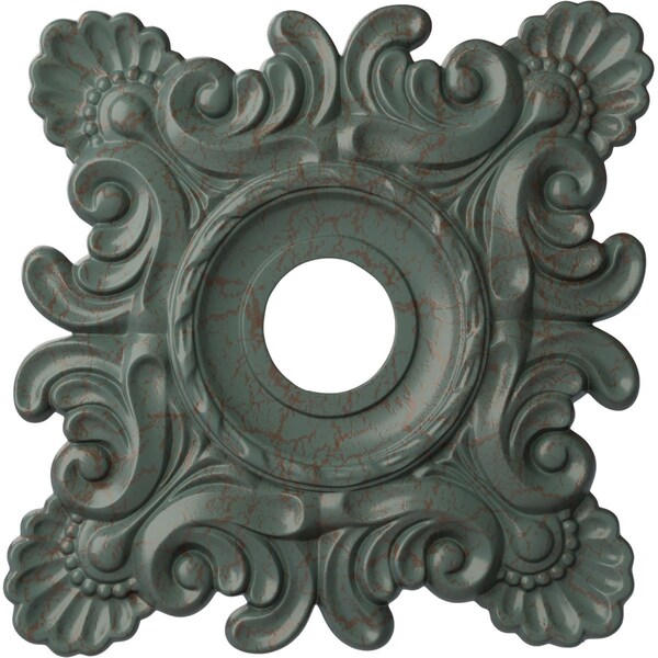 Ekena Millwork Crawley Medallion (Canopies up to 6 3/4"), 18"W x 18"H x 3 1/4"ID x 1 1/2"P, Cloud Burst Crackle CM18CRCBC - main